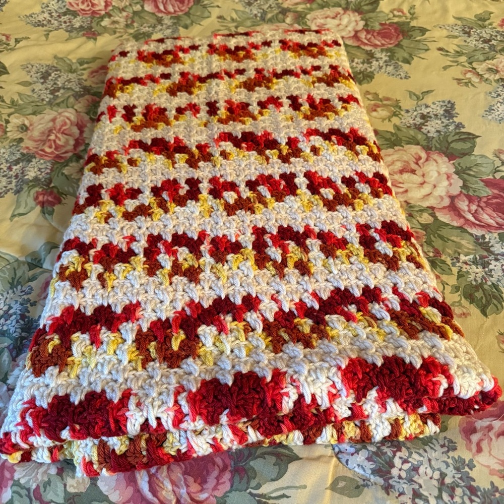 Handcrafted Multicolor Crochet Blanket